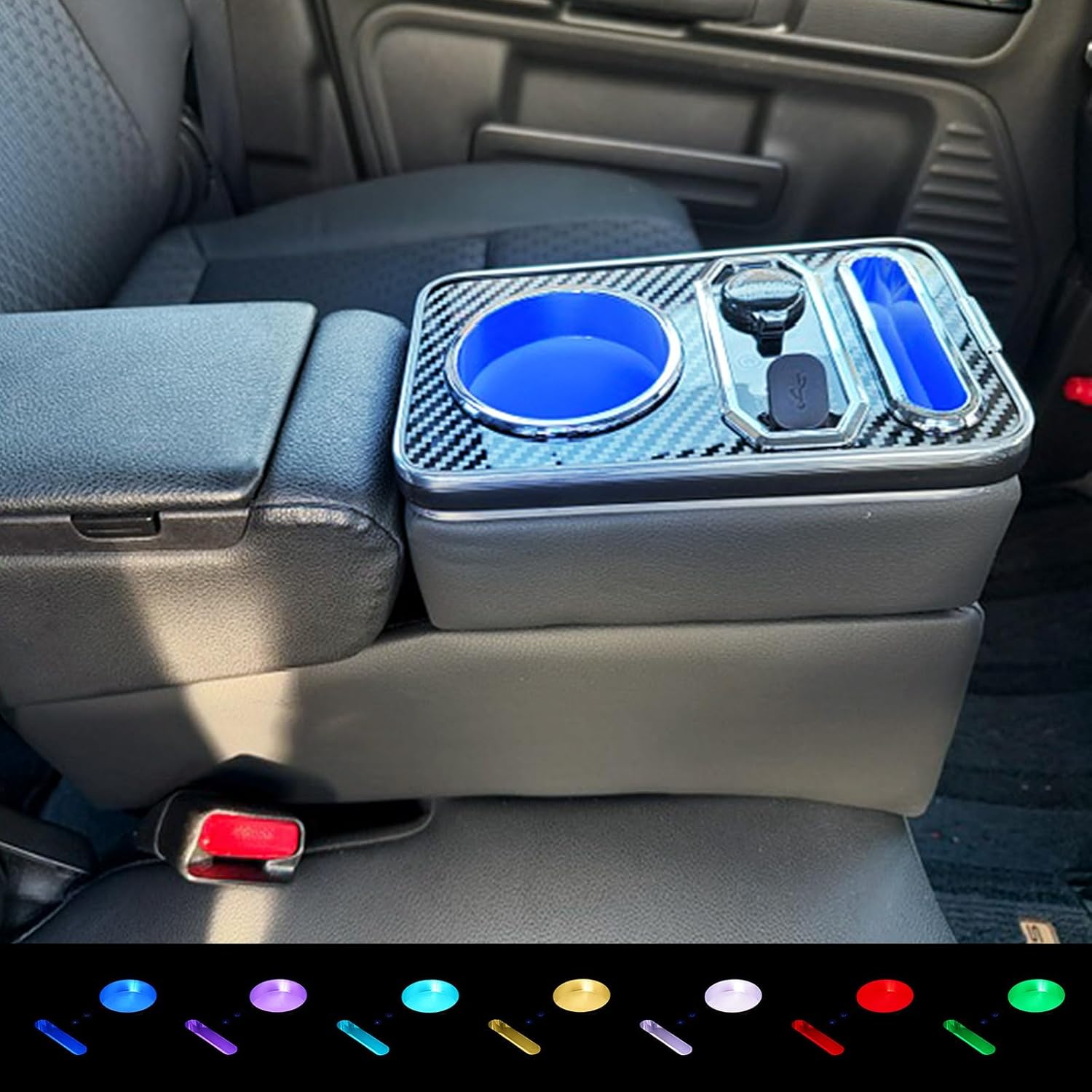 スペーシア コンソールボックス 新型 スペーシアカスタム アームレスト MK54S MK94S アクセサリー Spacia/Spacia Custom 専用 センターコンソールボックス 内装 収納 小物入れ 7色変換 明るさ調整 Type-C QC3.0 e2