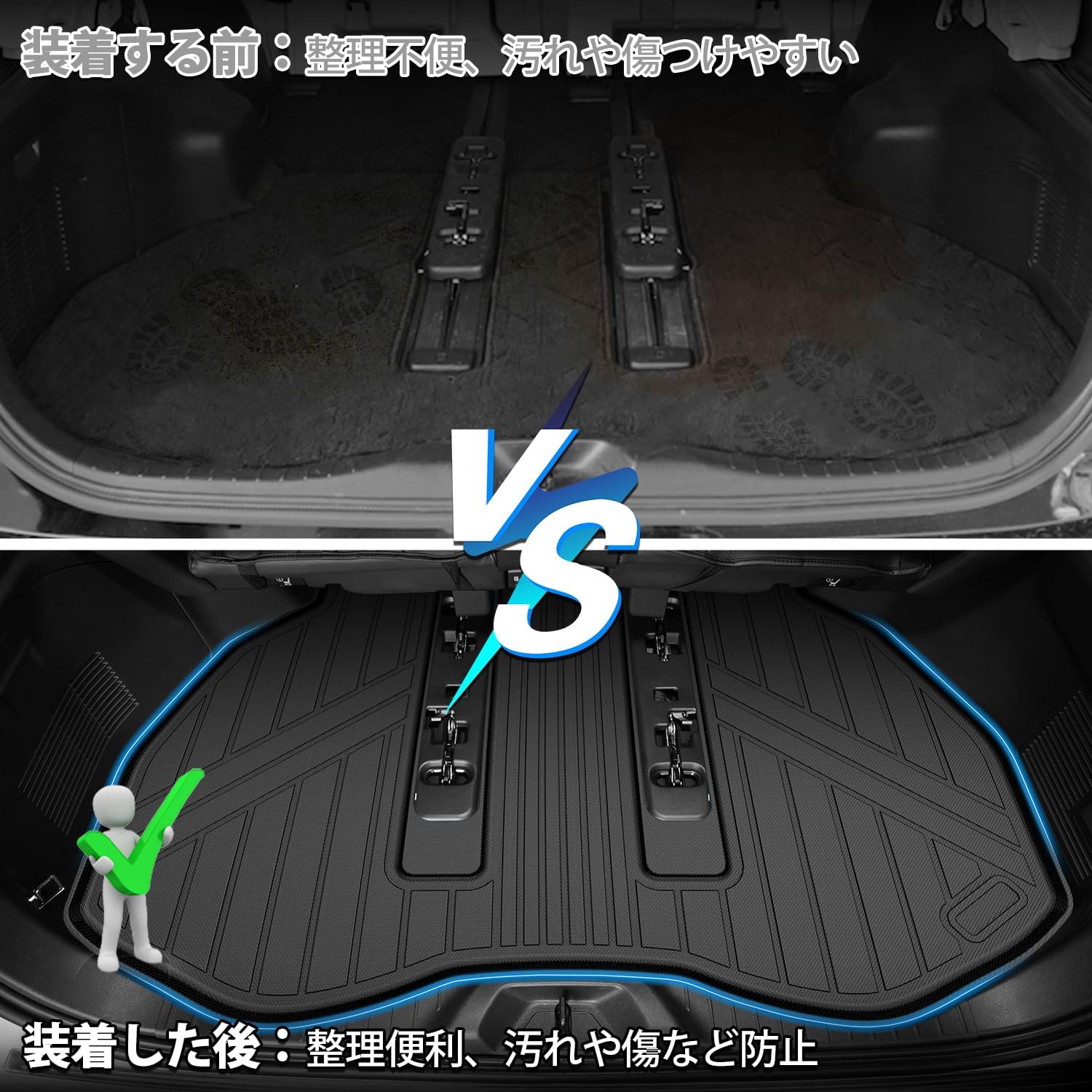 トヨタ新型アルファードヴェルファイア40系フロアマット立体カーマット車用3Dフロアマット立体構造7人乗右ハンドル車専用2023年6月～現行防水滑り防止耐汚れTPE素材カスタムパーツ車種専用設計取付簡単保護パーツカー用品
